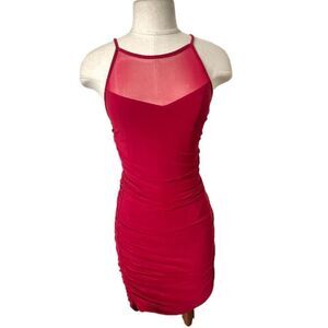 Fashion magazine red cocktail dress